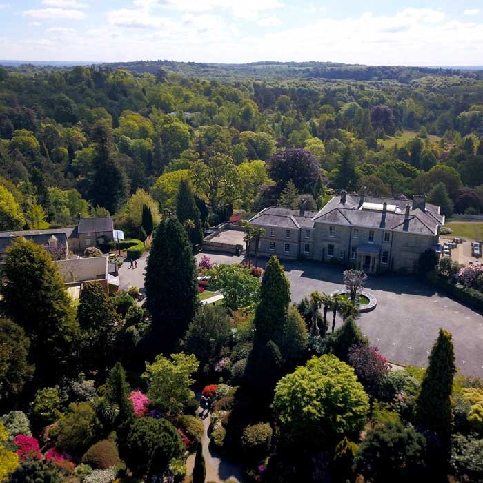 leonardslee house and gardens from the air